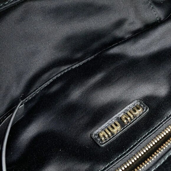 MIUMIU Arkady 2WAY Handbag Leather Black - Picture 9 of 15